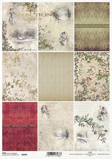 Victorian Christmas Series Collage A4 - ITD Collection