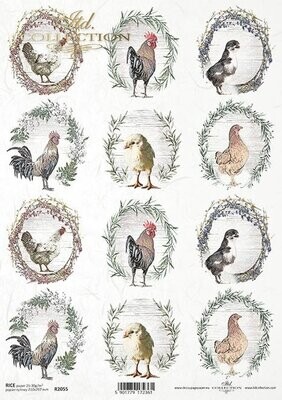 Hens and Roosters A4 - ITD Collection