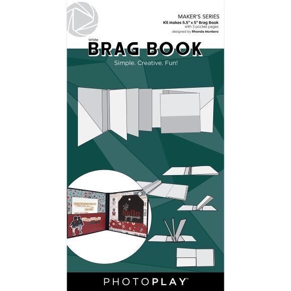 Brag Book, White 5.5&quot; x 5&quot; - Photoplay Maker&#39;s Series