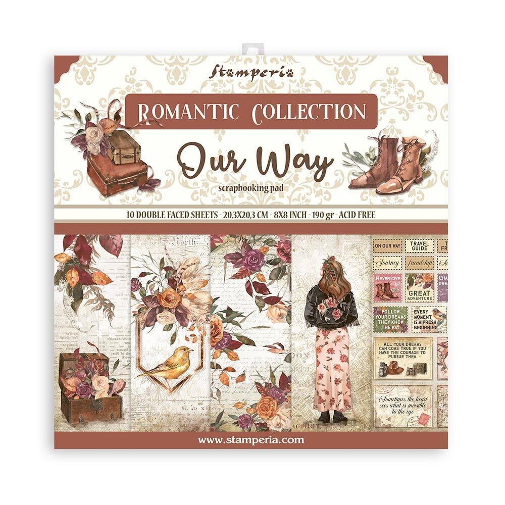 Romantic Our Way 8x8 - Stamperia