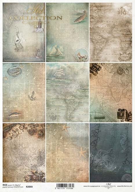 Nautical Expedition Collage A4 - ITD Collection