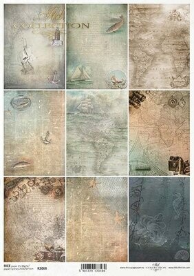 Nautical Expedition Collage A4 - ITD Collection
