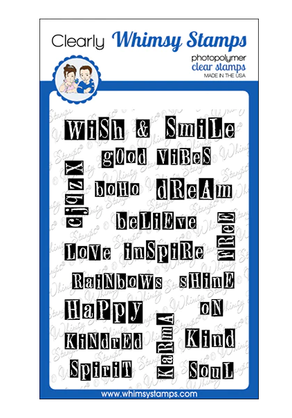 Boho Alphabet Clear Stamps - Whimsy Stamps