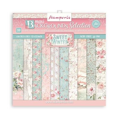 Sweet Winter Backgrounds 12x12 - Stamperia