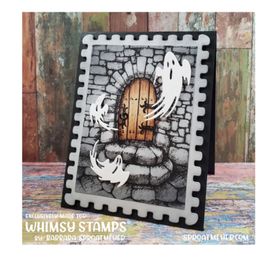 Dungeon Door Rubber Stamp - Whimsy Stamps
