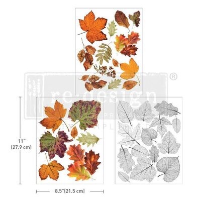 Crunchy Leaves Forever 8.5 x 11 Transfer Sheets - Re-Design With Prima