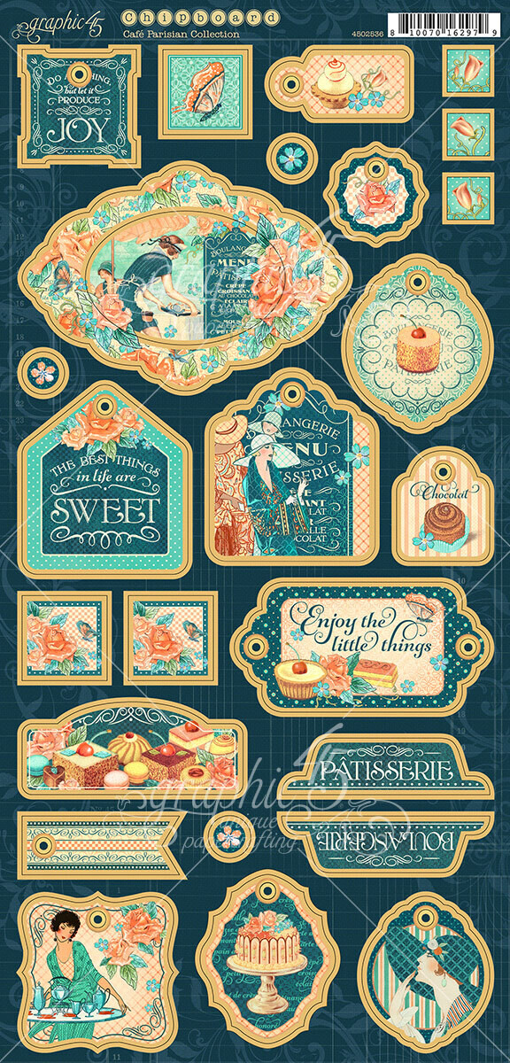 Cafe Parisian Chipboard - Graphic 45