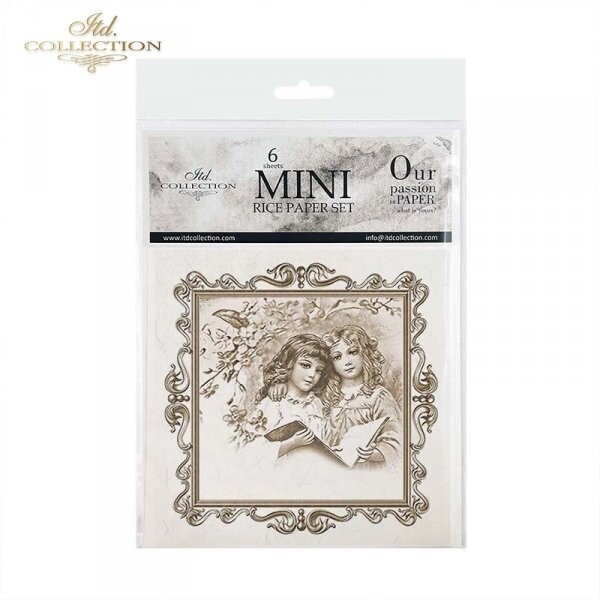 MINI Vintage Angels in Square Frame Set - ITD Collection