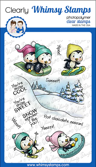 Penguin Snow Days - Whimsy Stamps