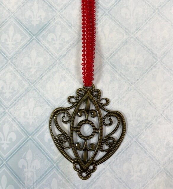 Festive Ornament - Blue Fern Studios Mistletoe &amp; Holly