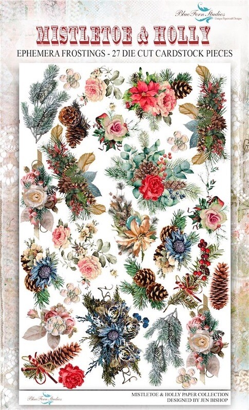 Mistletoe &amp; Holly Frostings Ephemera - Blue Fern Studios