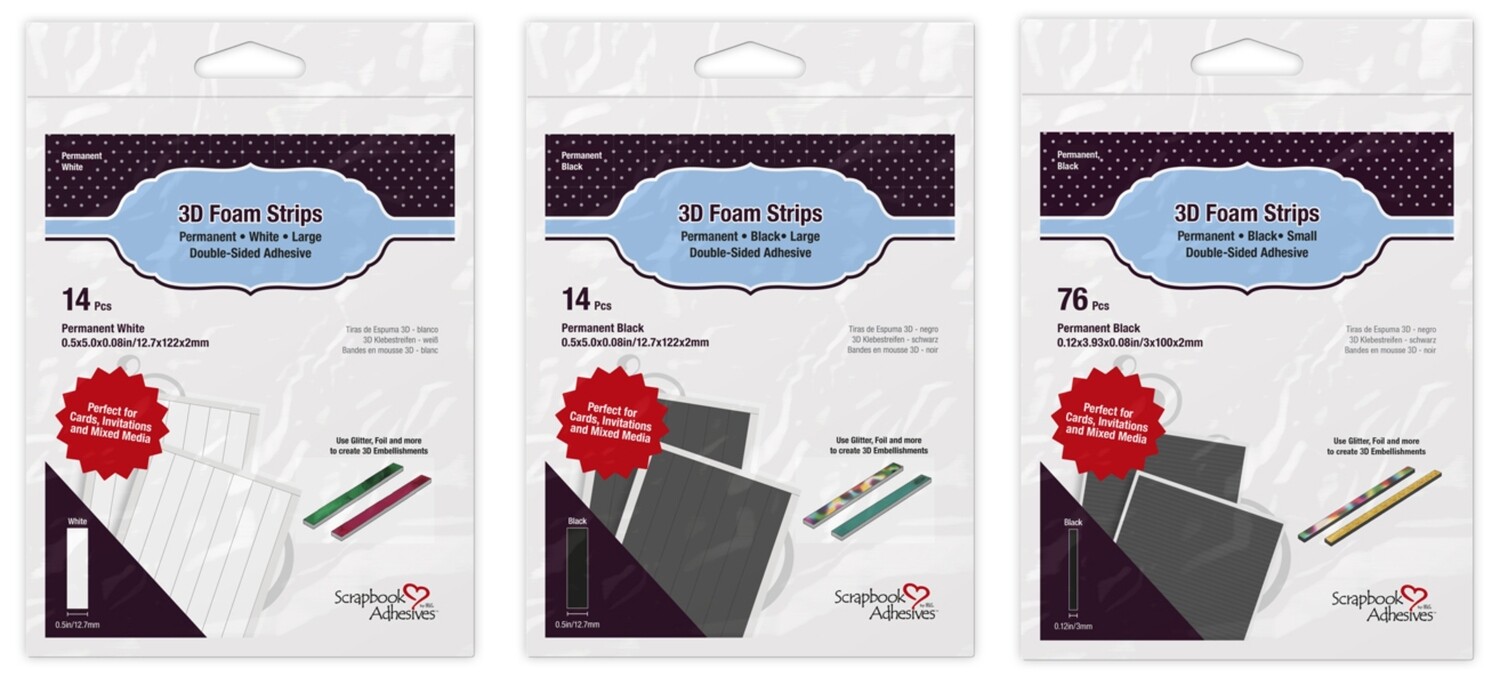 3D Foam Strips - Scrapbook Adhesives by 3L