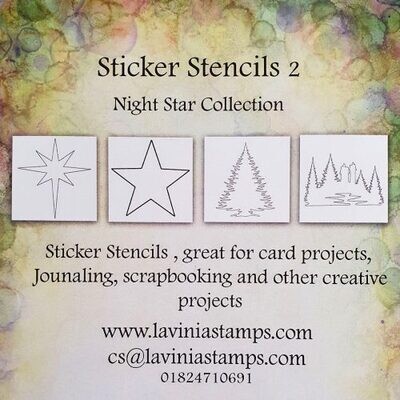 Night Star Sticker Stencils - Lavinia Stamps