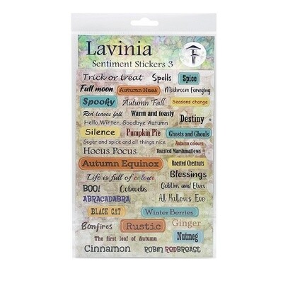 Autumnal Word Journaling Stickers - Lavinia Stamps