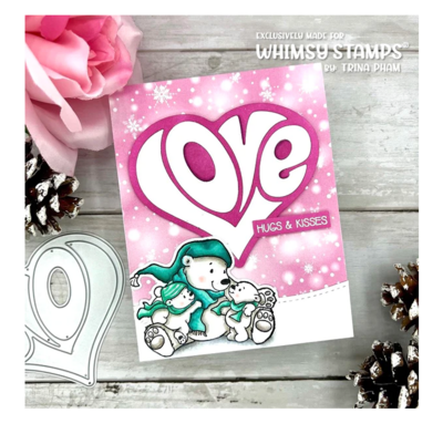 Love Heart Die Set - Whimsy Stamps