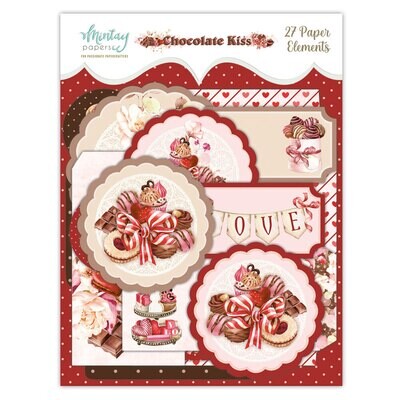 Chocolate Kiss Paper Elements - Mintay Papers