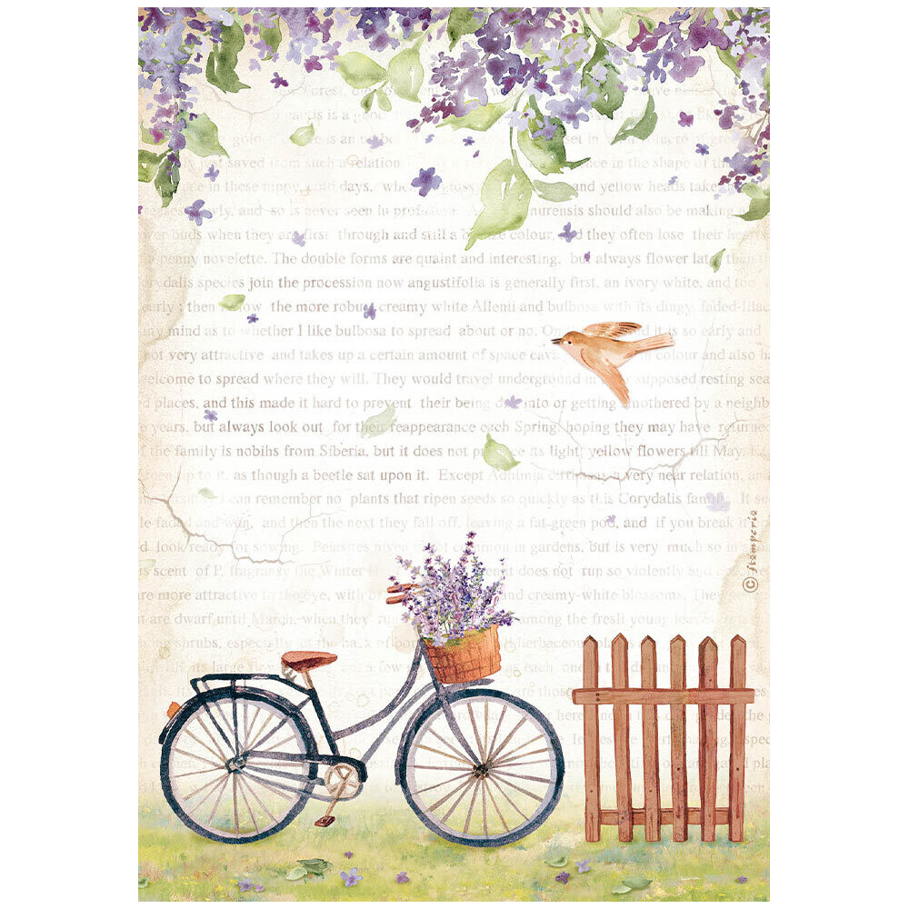 Welcome Home A4 - Stamperia Create Happiness, Design: Bicycle