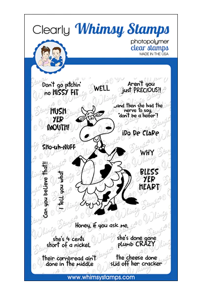 Southern Cow Bell Clear Stamp - Whimsy Stamps