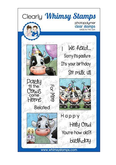 Cow Party Clear Stamp - Whimsy Stamps