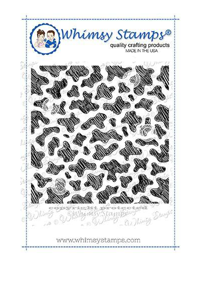 Cow Print Rubber Stamp - Whimsy Stamps