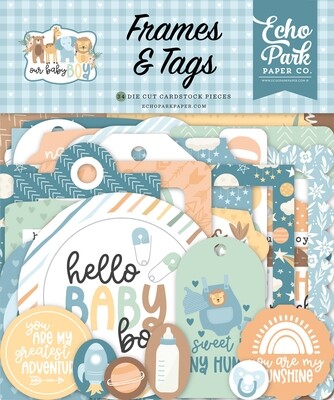 Our Baby Boy Frames & Tags - Echo Park Paper Co.