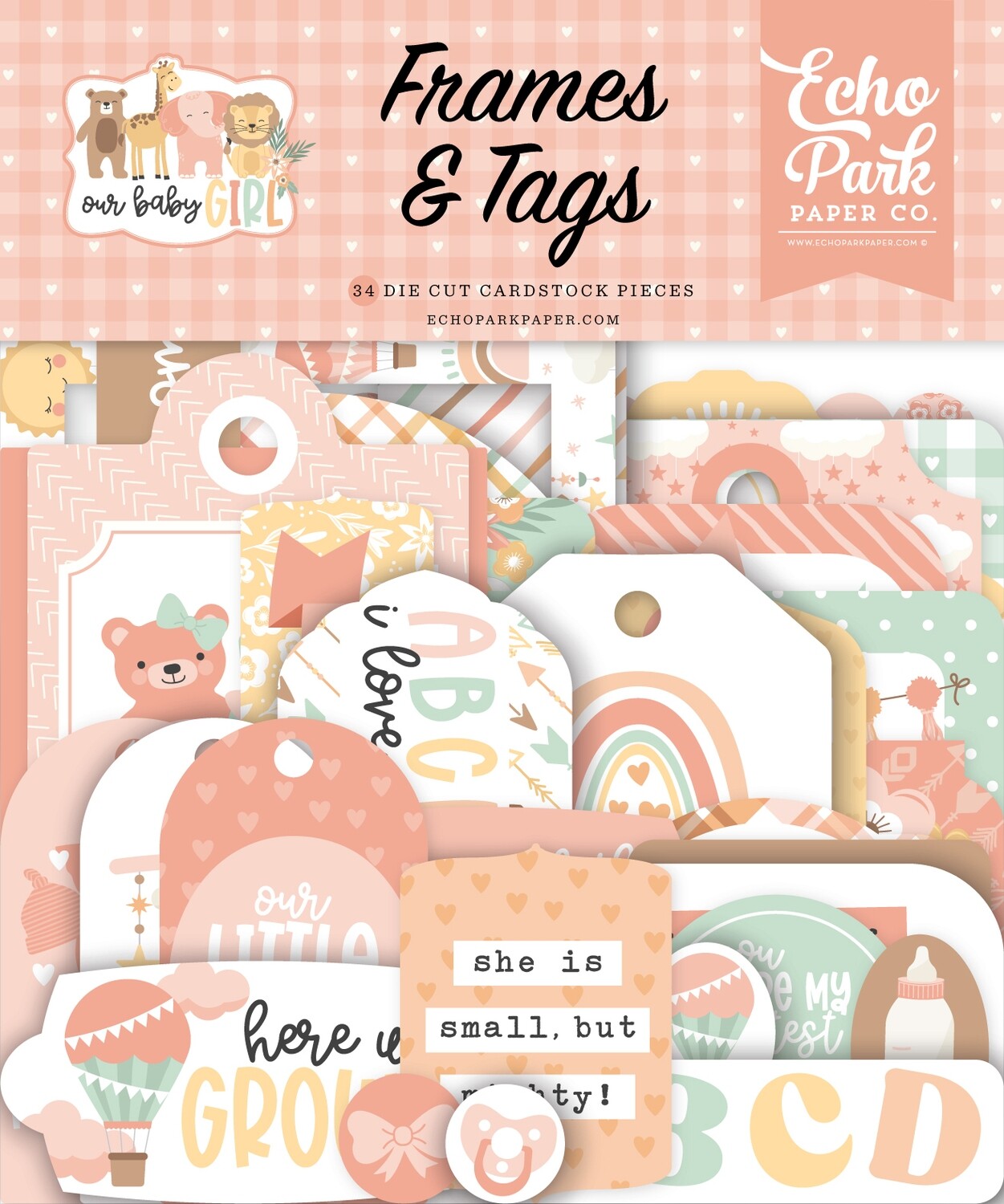 Our Baby Girl Frames & Tags - Echo Park Paper Co.