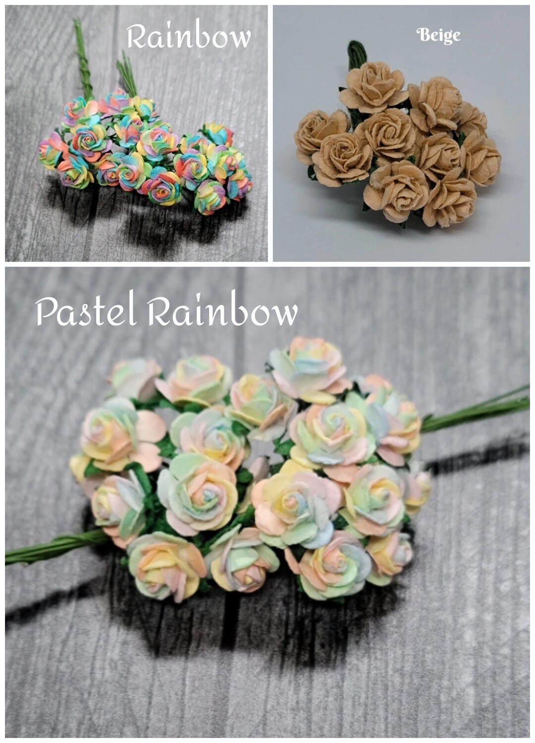 15mm Open Roses Color Set 7 - Promlee Flowers