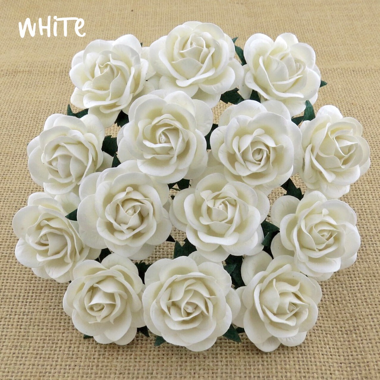 40mm White Trellis Roses - Promlee Flowers