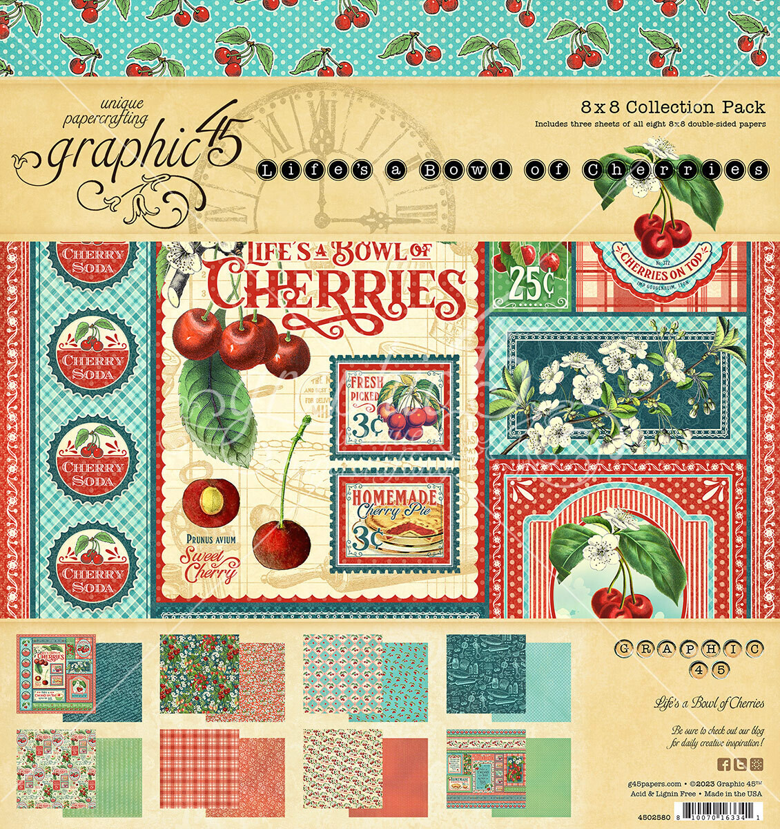 Life&#39;s a Bowl of Cherries 8x8 - Graphic 45