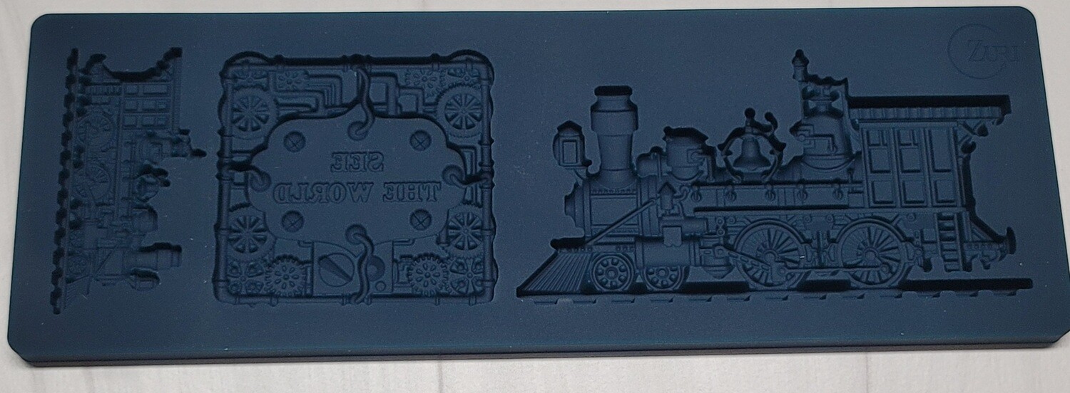 Steampunk Locomotive 2 Silicone Mold - Zuri-Inc