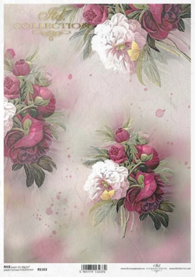 Peonies Rice Paper - ITD Collection