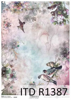 Spring, Birds, Flowers Rice Paper - ITD Collection