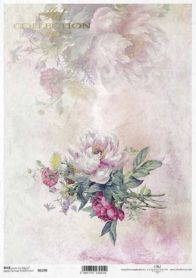 Flowers, Peonies Rice Paper - ITD Collection