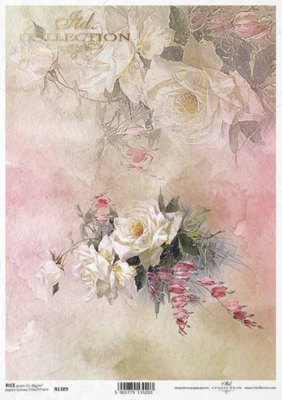 Flowers, Roses, Forget-Me-Nots Rice Paper - ITD Collection