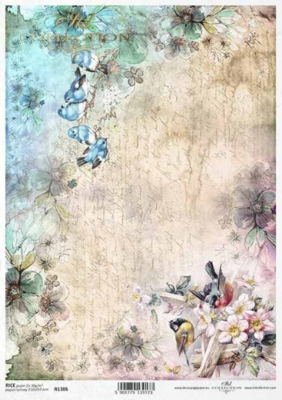 Spring, Birds, Flowers Rice Paper - ITD Collection