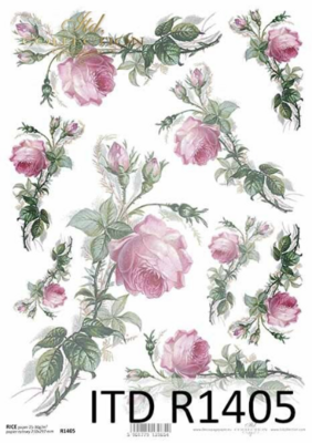 Flowers, Roses Rice Paper - ITD Collection