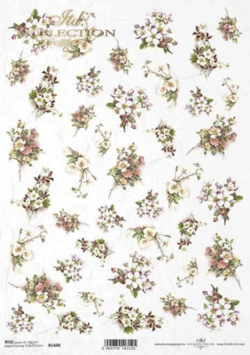 Flowers, Wild Rose, Cherry Blossom, Small Elements Rice Paper - ITD Collection