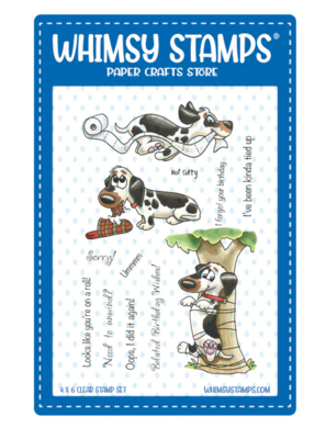 Doggie Naughty Clear Stamp - Whimsy Stamps