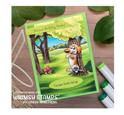 Doggie Naughty Clear Stamp - Whimsy Stamps