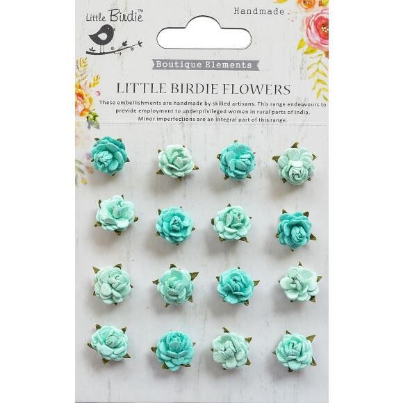 Arctic Ice Beaded Micro Roses - Little Birdie Flowers