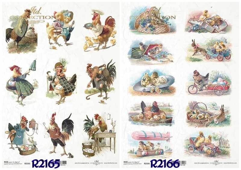 Vintage Hens, Roosters, and Traveling Chickens A4 - ITD Collection