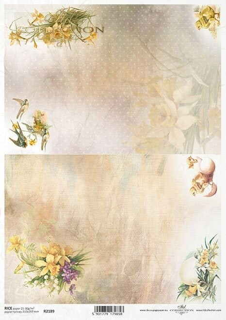 Spring Flowers: Daffodils and Forget-Me-Nots A4 - ITD Collection, Design: R2189