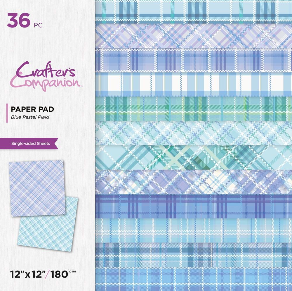 Blue Pastel Plaid 12x12 - Crafter's Companion
