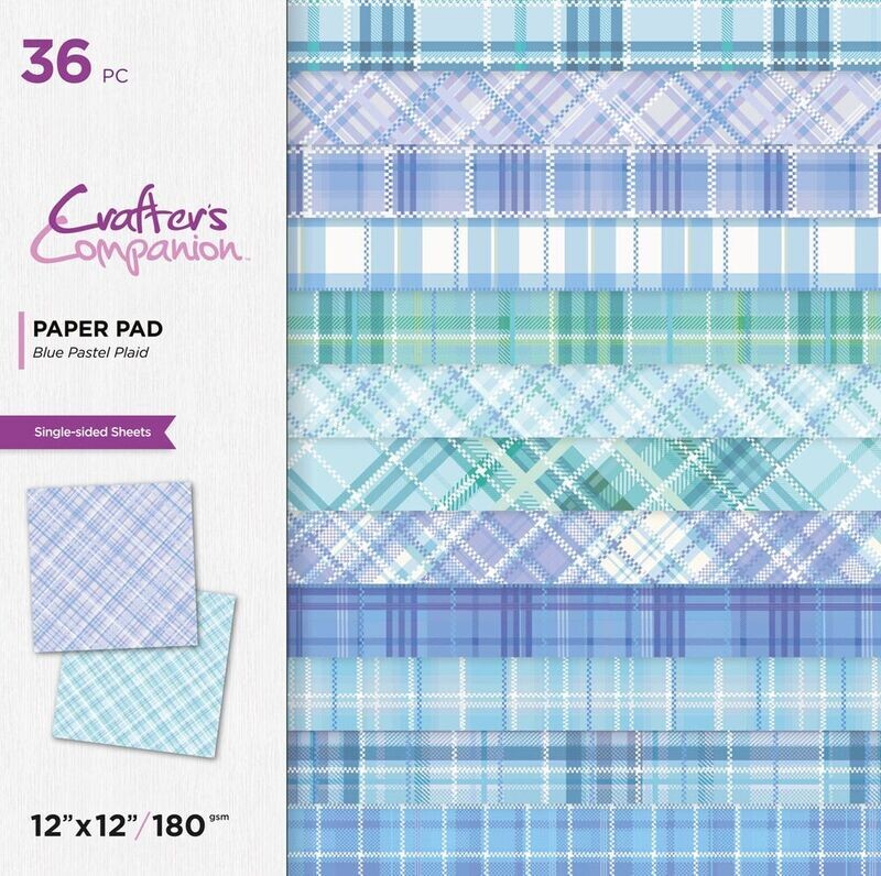 Blue Pastel Plaid 12x12 - Crafter&#39;s Companion