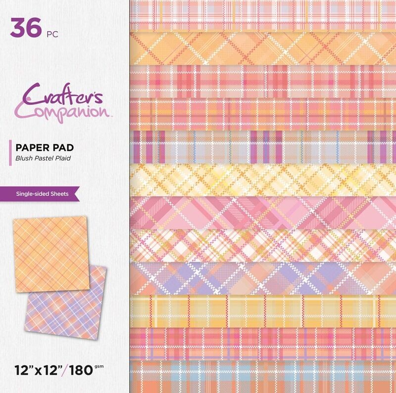 Blush Pastel Plaid 12x12 - Crafter&#39;s Companion