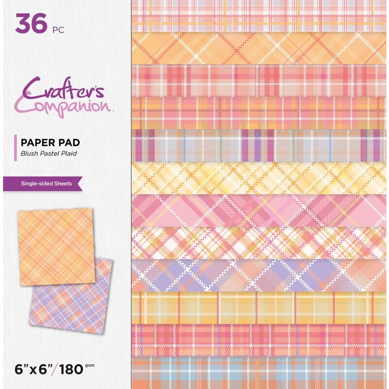 Blush Pastel Plaid 6x6 - Crafter&#39;s Companion