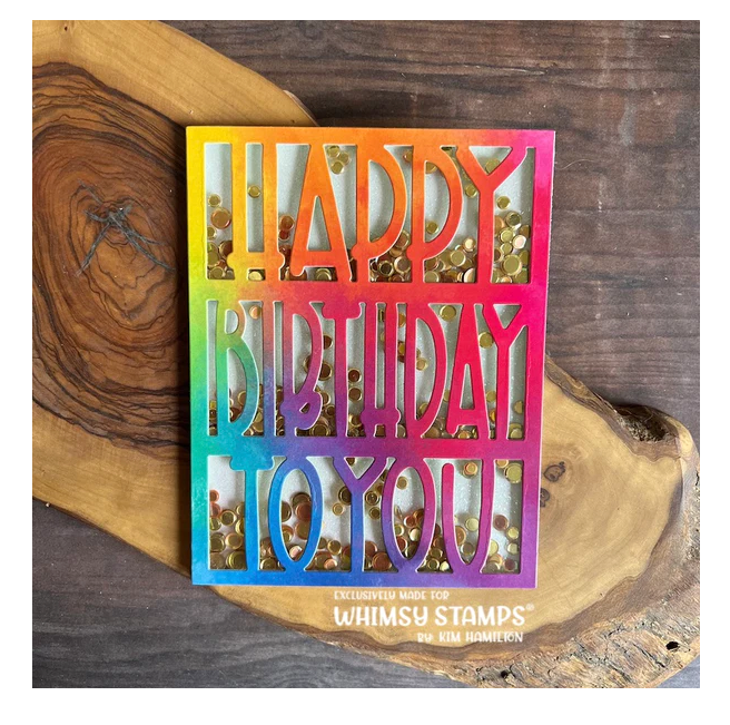 Happy Birthday Coverplate Die Set - Whimsy Stamps