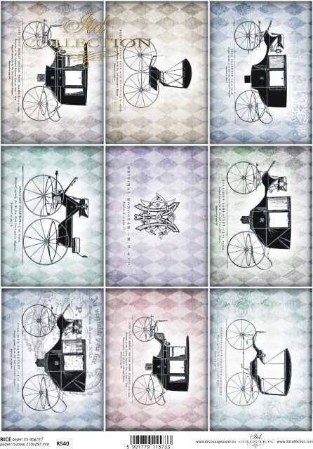 Elegant Carriage Rice Paper - ITD Collection