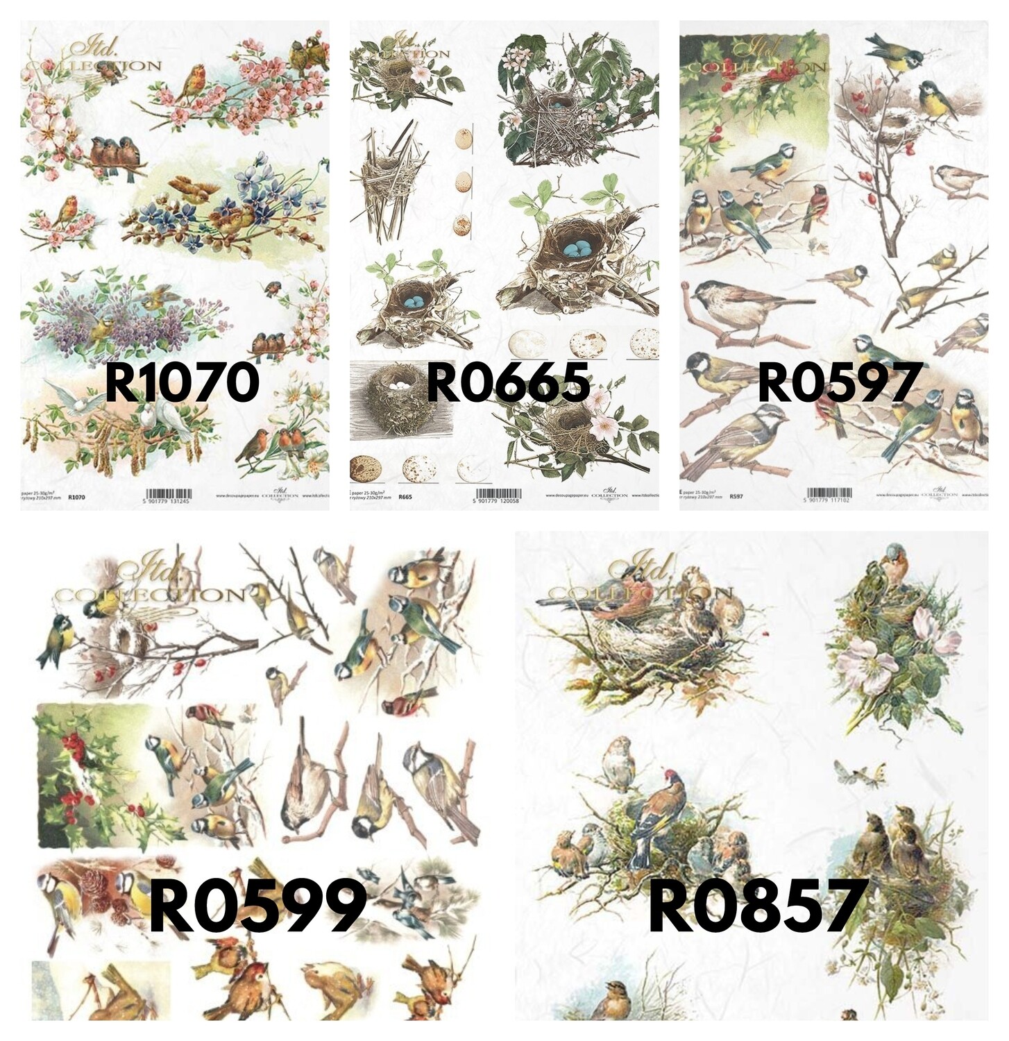Birds Rice Paper - ITD Collection