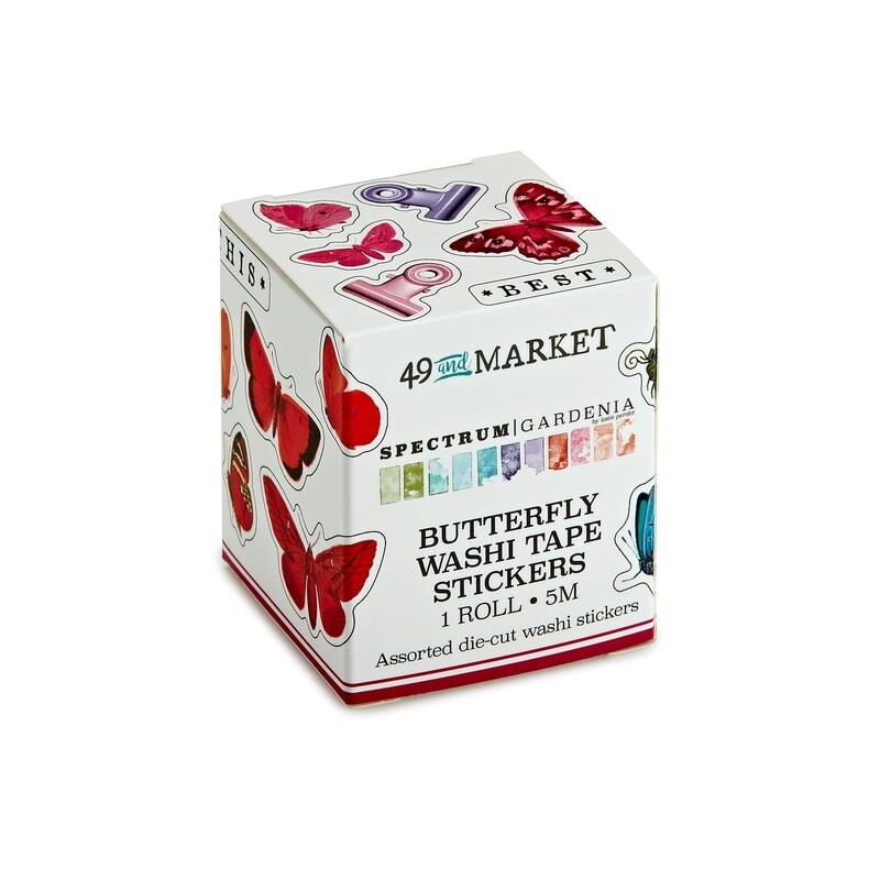 Butterfly Gardenia Washi Sticker Roll - 49 and Market Spectrum Gardenia